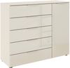 rauch Schubkastenkommode Kommode Türkommode Sideboard Kombikommode FLIPP mit Glasfront (Breite 120 cm mit 2 Einlegeböden), 1-türig mit 5 Schubladen und Soft-Close-Funktion sowie Glasfront Bild 4