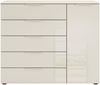 rauch Schubkastenkommode Kommode Türkommode Sideboard Kombikommode FLIPP mit Glasfront (Breite 120 cm mit 2 Einlegeböden), 1-türig mit 5 Schubladen und Soft-Close-Funktion sowie Glasfront Bild 3