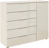 rauch Schubkastenkommode Kommode Türkommode Sideboard Kombikommode FLIPP mit Glasfront (Breite 120 cm mit 2 Einlegeböden), 1-türig mit 5 Schubladen und Soft-Close-Funktion sowie Glasfront Bild 5