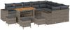 vidaXL Garten-Sofa-Set mit Kissen mit Speicher mit Kissen 13 pcs Grau 3364003 Bild 2