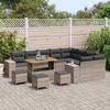 vidaXL Garten-Sofa-Set mit Kissen mit Speicher mit Kissen 13 pcs Grau 3364003 Bild 3