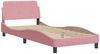 vidaXL Bett mit Matratze "Hanko" Rosa 80x200 cm Samt 3208567 Bild 4