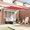Einziehbare Markise, Sonnenmarkise Rot 350 x 250 cm Polyester und Aluminium Bild 3