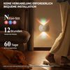 PRIISF Nachtlicht Wandleuchte ohne Stromanschluss Bewegungsmelder Akku Wandlampe Innen, USB-Aufladbare, Wand Lampe Batterie Flur Strahler Licht Up Down Kabellos Treppenlicht, RGB, Sonnenuntergangs Lichteffekt, 3000K Warmweiß, 4500K Neutralweiß, 6500K T... Bild 4