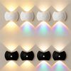 PRIISF Nachtlicht Wandleuchte ohne Stromanschluss Bewegungsmelder Akku Wandlampe Innen, USB-Aufladbare, Wand Lampe Batterie Flur Strahler Licht Up Down Kabellos Treppenlicht, RGB, Sonnenuntergangs Lichteffekt, 3000K Warmweiß, 4500K Neutralweiß, 6500K T... Bild 2