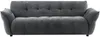 Vente-unique - NAPIZO Sofa Stoff Grau - B 89 cm x H 79 cm x L 228 cm Bild 2