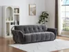 Vente-unique - NAPIZO Sofa Stoff Grau - B 89 cm x H 79 cm x L 228 cm Bild 1