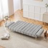 Schlafsofa Samt mit verstellbarer Rückenlehne & Armlehnen, 183x76x75 cm, Grau Bild 5