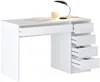 Vente-unique - JENEMI Büromöbel Holz, Platte Weiß - B 55 cm x H 76 cm x L 120 cm Bild 5