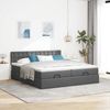 vidaXL Ottoman-Bett mit Matratzen Dunkelgrau 200x200 cm Stoff 3312044 Bild 3
