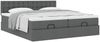 vidaXL Ottoman-Bett mit Matratzen Dunkelgrau 200x200 cm Stoff 3312044 Bild 5