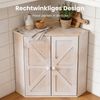 COSTWAY Brotkasten, Bambus, Massivholz, Doppelschicht-Brotbox aus Bambus mit verstellbarem Regal Bild 2