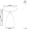 Beistelltisch CADY Sicherheitsglas Schwarzer Marmor Bild 2