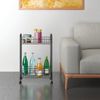 METALTEX 382928000 Berlino Lava Allzweckwagen mit Flaschenhalter, 41 x 23 x 63 cm, TouchTherm, matt schwarz Bild 3