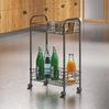 METALTEX 382928000 Berlino Lava Allzweckwagen mit Flaschenhalter, 41 x 23 x 63 cm, TouchTherm, matt schwarz Bild 2