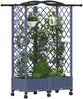 vidaXL Hochbeet mit Rankgitter und Dach Grau 124 x 40 x 129 cm PP 3423019 Bild 3