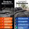 Slummer Bettwäsche Baumwolle Set 2tlg / 4teilig 135x200 / 155x220 cm anthrazit grau uni, Baumwolle, 2 teilig, incl. Kissenbezug 80x80, YKK-Reißverschluss, Sommerbettwäsche Bild 3