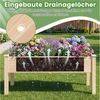 COSTWAY Blumenkasten (2 St), Hochbeet Pflanzbeet, für Garten, 122 x 62 x 48 cm Bild 4