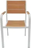 Vente-unique - NYROS Garden dining set Metall BeigeWeiß - B 60 cm x H 85 cm x L 56 cm Bild 3