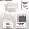 Eckteil/Zubehör für Sofa HWC-O54, Loungesessel Polstersessel Armlehne, Stoff/Textil (300g/m²) 63x97x97cm ~ hellgrau Bild 2