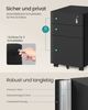 SONGMICS Rollcontainer, Aktenschrank, Büroschrank mit Rollen, Schreibtisch, Unterschrank, abschließbar, Schubladen, DIN-A4-, Legal-, Letter-Format, schwarz Bild 4