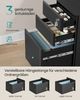 SONGMICS Rollcontainer, Aktenschrank, Büroschrank mit Rollen, Schreibtisch, Unterschrank, abschließbar, Schubladen, DIN-A4-, Legal-, Letter-Format, schwarz Bild 3