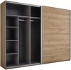 Schwebetürenschrank >Mesio< in Mauvella Oak Dekor / Weiß - 270x210x60cm (BxHxT) Bild 4