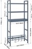 Bambus Badezimmer Toilettenregal mit 3-stufigen Regalen Grau 63x26x170cm Bild 3