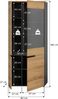 Vitrine (B/H/T: 190x80x37 cm) in Artisan Nachbildung Bild 4