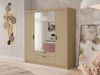 Kleiderschrank Elena 4D mit Spiegel (Farbe: Geölte Eiche, ohne Schrankaufsatz) Bild 2