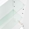 Spiegelschrank 100cm inkl. Design LED-Lampe und Glasböden graphit : Grafit Bild 4