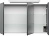 Spiegelschrank 100cm inkl. Design LED-Lampe und Glasböden graphit : Grafit Bild 3