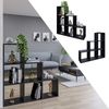Treppenregal Schwarz 107.2 x 107.8 cm Vicco Bild 2