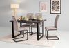 HELA Essgruppe GISELLE Esszimmer, Essgruppe, Sitzgruppe, (Set, 5-tlg, 5er Set, Tisch plus 4 Stühle), Esstisch U-Gestell Metall, Tischplatte mit Baumkante, OTTOs Choice Bild 2