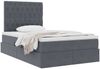 vidaXL Aufbewahrungsbett mit Matratze Dunkelgrau 120 x 190 cm Samt 3372076 Bild 3