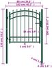 vidaXL Zauntor EMMEN mit Spikes Stahl 103 x 97 cm Grün 146373 Bild 5