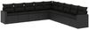 vidaXL 9-tlg. Garten-Sofagarnitur mit Kissen Schwarz Poly Rattan 3219075 Bild 2