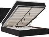 vidaXL Ottoman-Bett mit Matratzen & LEDs Schwarz 140x200 cm Samt 3314398 Bild 2