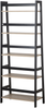 Regal heller Holzfarbton / schwarz 5 Fächer CROYDON Bild 5