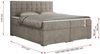 Boxspringbett, Deko Bed mit Matratze und Topper - SUSAN - 120x200cm - Beige Stoff - H3 Bild 5