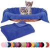 Haustierdecke Katzendecke Kuscheldecke Tierdecke , angenehm und super weich in vielen verschiedenen Farben erhältlich (60x80 cm / blau - königsblau) Bild 2