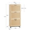 SoBuy FSR155-N Schuhschrank, Spanplatte, Melamin, Helle Eiche, 60 x 127 x 47 cm Bild 3