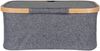 Allzweckkorb >Noto< in Dunkelgrau, Bambus, Polyester - 26x16x38cm (BxHxT) Bild 4