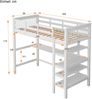 Hochbett mit Lattenrost und Rausfallschutz, 90x200 cm, Einzelbett, Holzbett aus Kiefer, Kinderbett, Jugendbett Bild 5