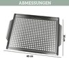 Grillschale Edelstahl für Gasgrill & Holzkohlegrill - 30x40cm | Grillplatte mit Löcher für Grillgemüse Grillzubehör Spülmaschinengeeignet Bild 2