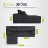 Juskys Sofa Coredo - modernes Cord Sofa mit Ottomane links, gemütliche Couch mit Schaumstoffpolsterung, Cordbezug & Kissen, modular - Dunkelgrau Bild 5