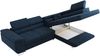 Ecksofa L-Form Couch mit Schlaffunktion und Verstellbare Kopfstützen - GUSTAW - Dunkelblau Boucle - Links Bild 4
