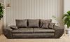 Big-Sofa mit Schlaffunktion und Bettkasten XXL Couch im Vintage Look in Braun Bild 2