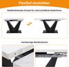Ausziehbarer Esstisch 99–159 cm, Esstafel mit Marmoroptik Tischplatte, Spanplatte Tisch mit V-Beinen für Esszimmer Bild 5