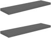 vidaXL Schweberegale 2 Stk. Hochglanz-Grau 90x23,5x3,8 cm MDF 323797 Bild 2